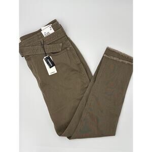 Express | Skinny Ankle Jeans | Women’s 12 | Green | Stretch Belted NWT